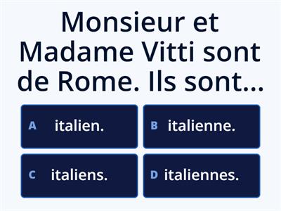 Chemins 1B - Reprise - Les nationalités