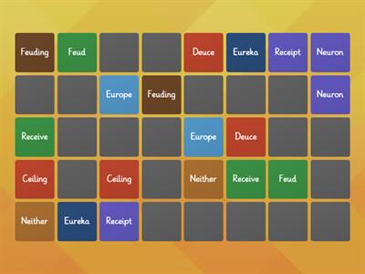 3/9 eu, ei, ought, aught Matching