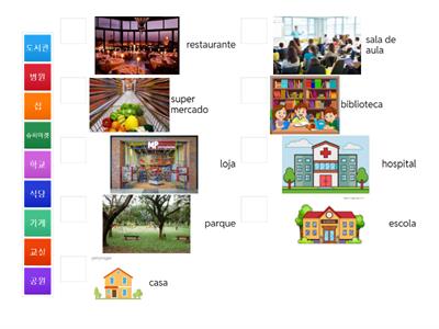 Lugares em coreano