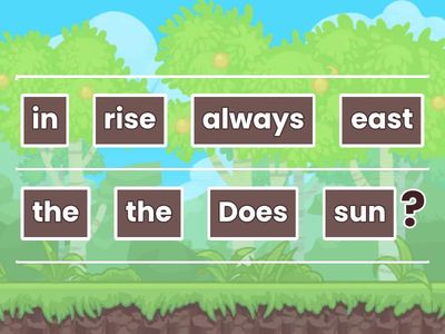 1MH / 2.5 / Grammar: Present Simple: negatives and questions: order the sentences