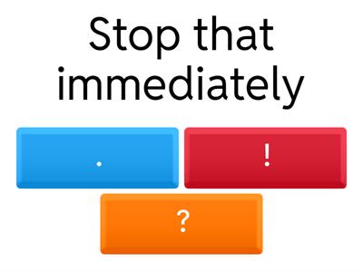  8LBU  and 8PP   (question mark, full stop, exclamation mark)