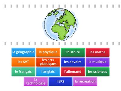 Les matières scolaires et autres...