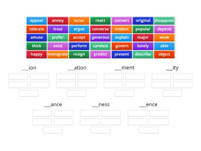 FCE I3-I4 U12 Noun Formation Groups