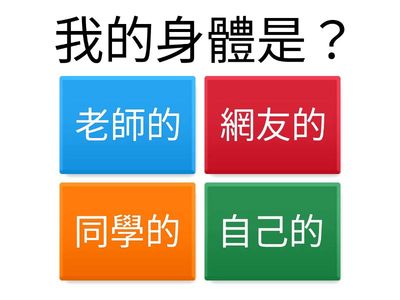 單元二：身體自主與保護