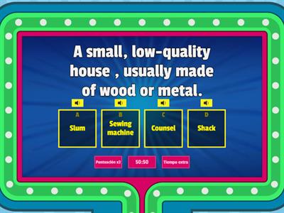 Match words with their definitions.
