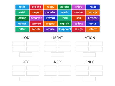 Word formation nouns