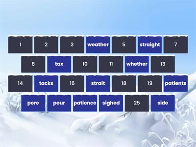 Homophones. Advanced