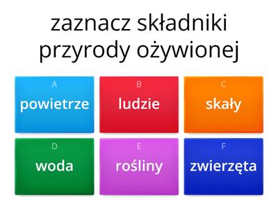 przyroda dział 1 klasa 4 test 