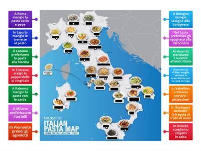 La pasta italiana - verbi regolari indicativo presente