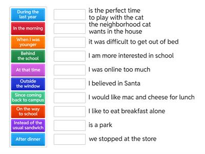  Prepositional phrases