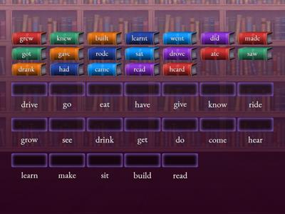 Irregular verbs flip game 