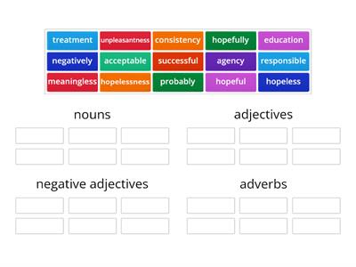 word formation - suffixes (advanced)