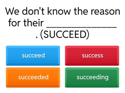 WF3 Vocabulary and Word Formation Quiz