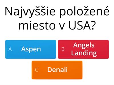 Ako sa vyznáš v prírode a všeobecne známych informáciach o amerike?