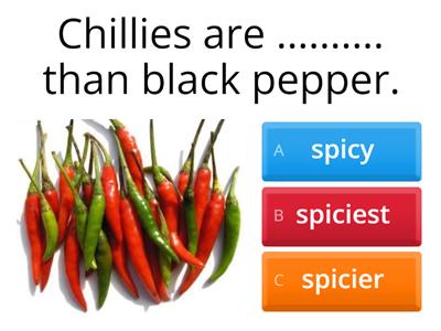 Comparative adjectives quiz