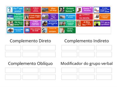 Modificador, Complemento Direto, Indireto e Oblíquo