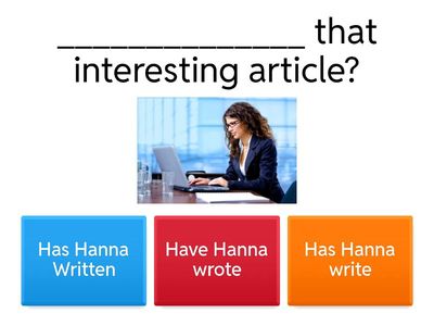 Present perfect QUIZ