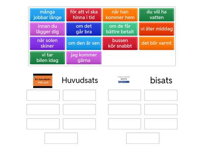 Huvudsats eller bisats? 