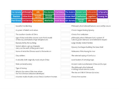Ancient China Match Up