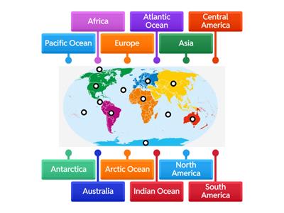 The Continents and oceans