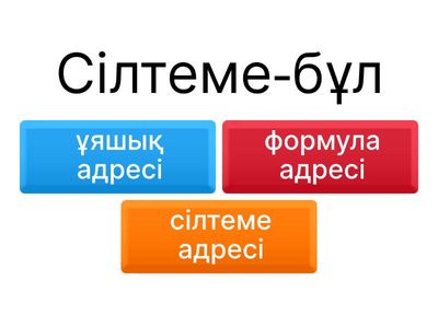 Абсолютті және салыстырмалы сілтемелер қайталау