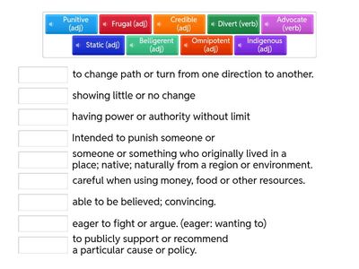  10th grade English - Vocabulary #2