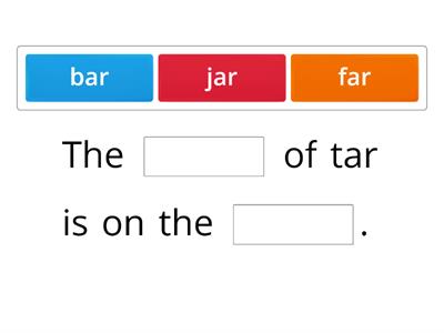 Simple R-controlled Vowels Sentences