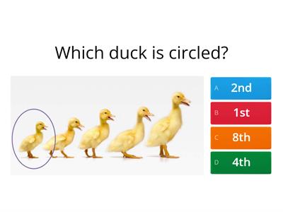 Ordinal Numbers Quiz