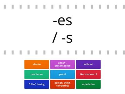 Suffixes - a