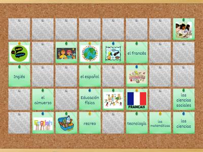 Las materias/clases en mi escuela LR