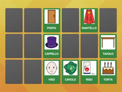 Memory con PAROLE IN RIMA. Pittogrammi: ARASAAC