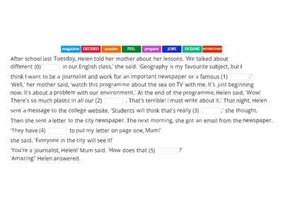 FLYERS - Reading and Writing PART 3 - 6 questions