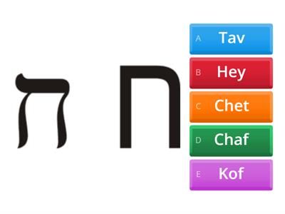 Hebrew Chet & Tav