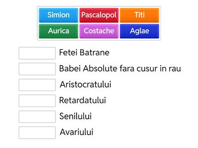 Tipologii personaje Enigma Otiliei