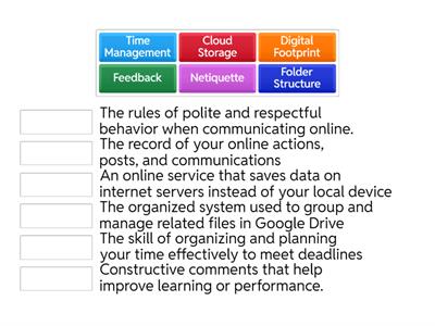 Digital Skills & Online Etiquette Match-Up