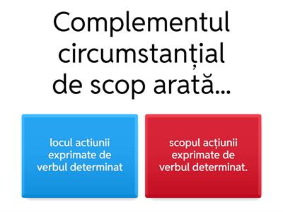 Complementul circumstantial de scop