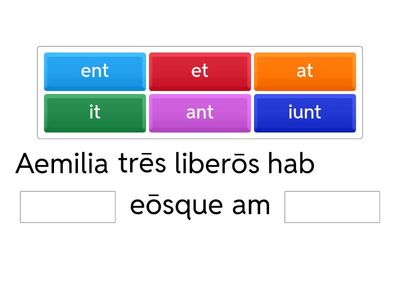 Introduce las desinencias verbales correctas
