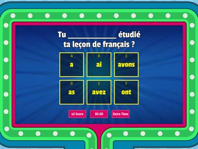 Le passé composé avec avoir