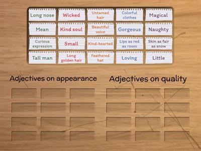 Apperance and quality (Adjective) basic