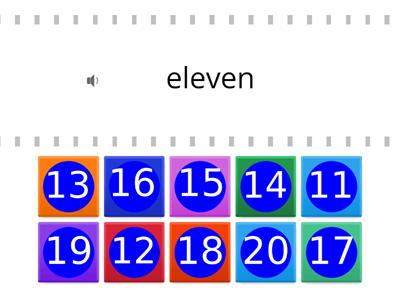  Matching Numbers 1-20