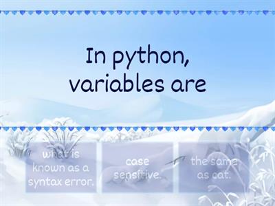 Variables in Python
