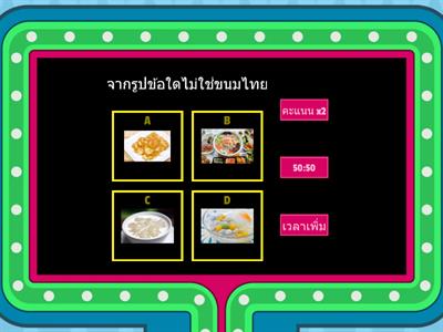 ตอบคำถามหรรษา บทที่ 1 ขนมไทยไร้เทียมทาน