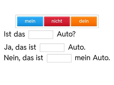 Possessiv + Verkehrsmittel denn/weil