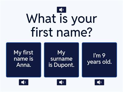 English : I introduce myself