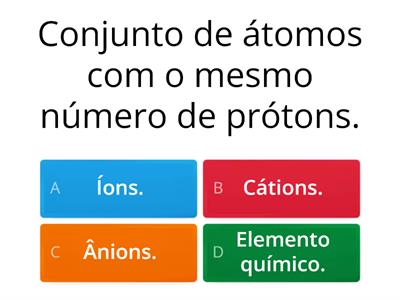 Revisando átomo, tabela periódica e ligações químicas