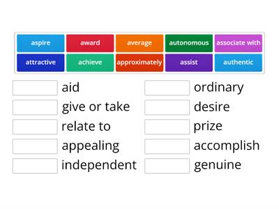  BAND 3 - LIST A - SYNONYMS