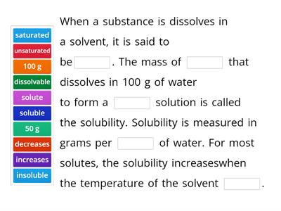 Solubility