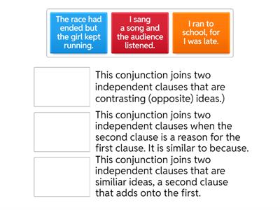 Coordinating conjunctions