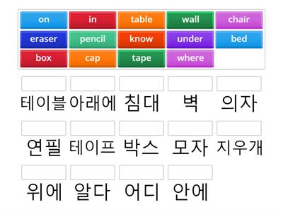 G4 L5 Where is my cap vocab match