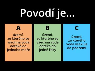 Vodstvo ČR - kvíz